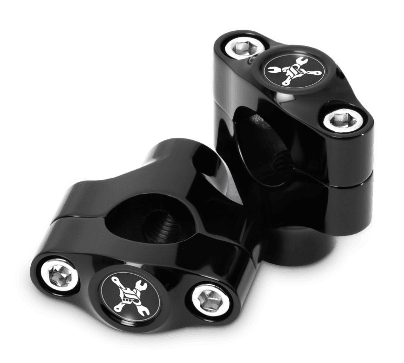 Burly Brand — Burly Brand Hawk Riser Clamp for 1in Bar, Set - Black