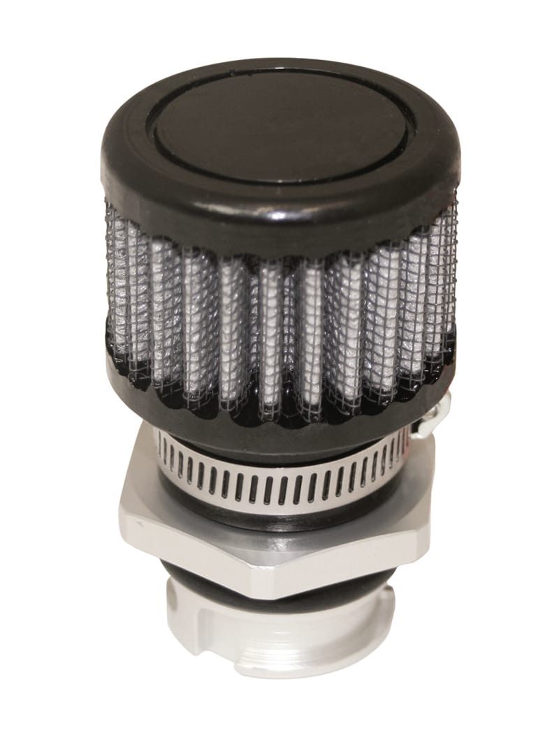 Moroso — Moroso GM LS Valve Cover Breather Kit - OEM - Double Tab Oil Fill Hole - Black Finish