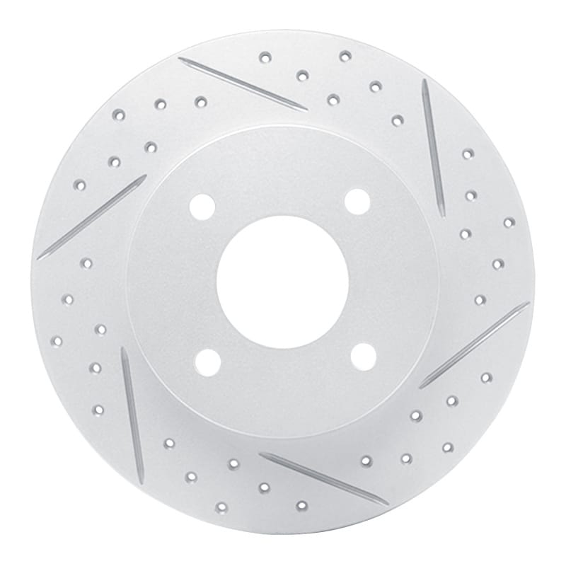 R1 Concepts — R1 04-06 Nissan Sentra Rear Left Drilled & Slotted Geo-Carbon Rotor