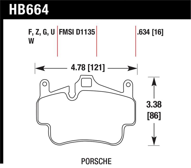 Hawk Performance — Hawk 05-08 Porsche 911 Carrera Front & Rear / 08 Boxster / 07-08 Cayman Front HPS Street Brake Pads
Disc Brake Pad