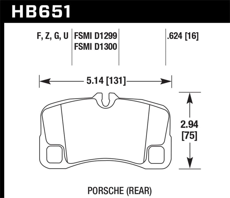 Hawk Performance — Hawk 09-11 Porsche 911 3.6L Carrera Exc. Ceramic Composite Brakes Rear ER-1 Brake Pads
Disc Brake Pad