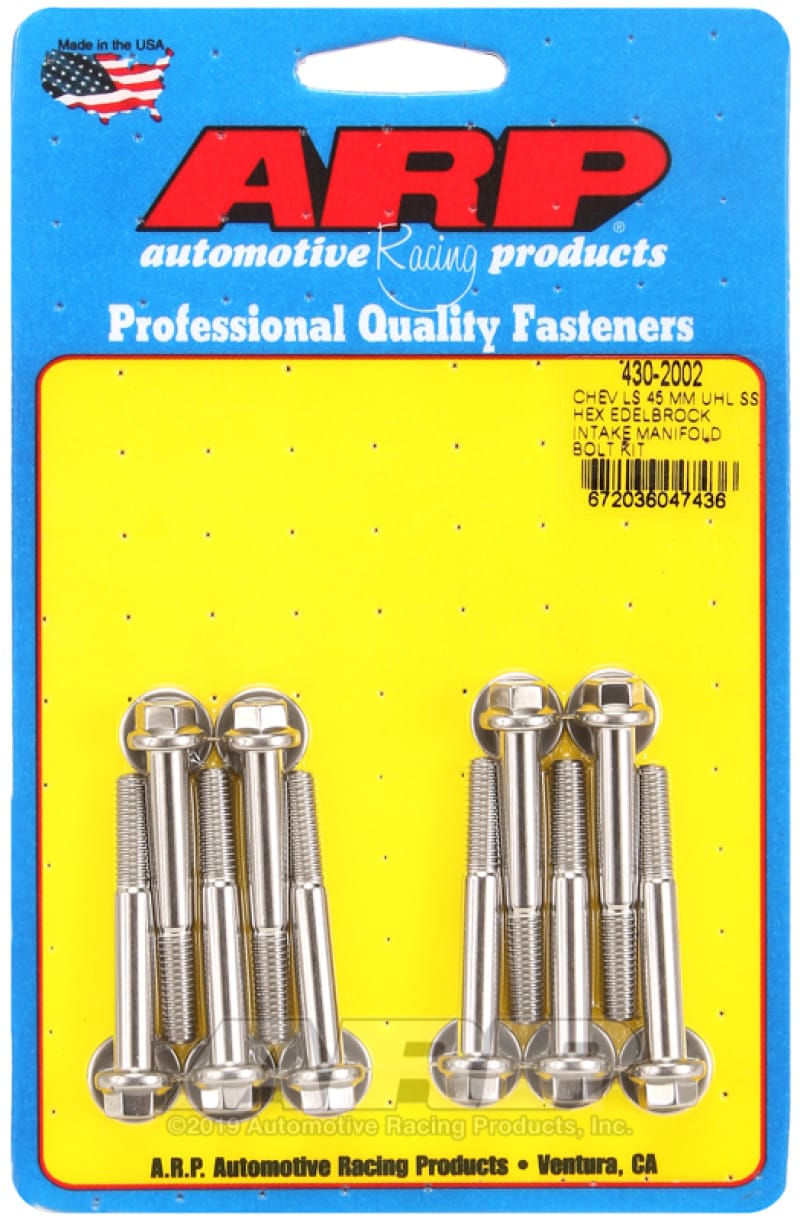 ARP — ARP Chevy LS 45Mm UHL Hex Edelbrock Intake Manifold Bolt Kit