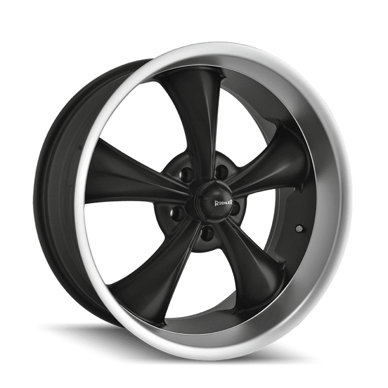 Ridler Wheels — Ridler 695 22x10.5 / 5x120.65 BP / 0mm Offset / 83.82mm Hub Matte Black Machined Wheel