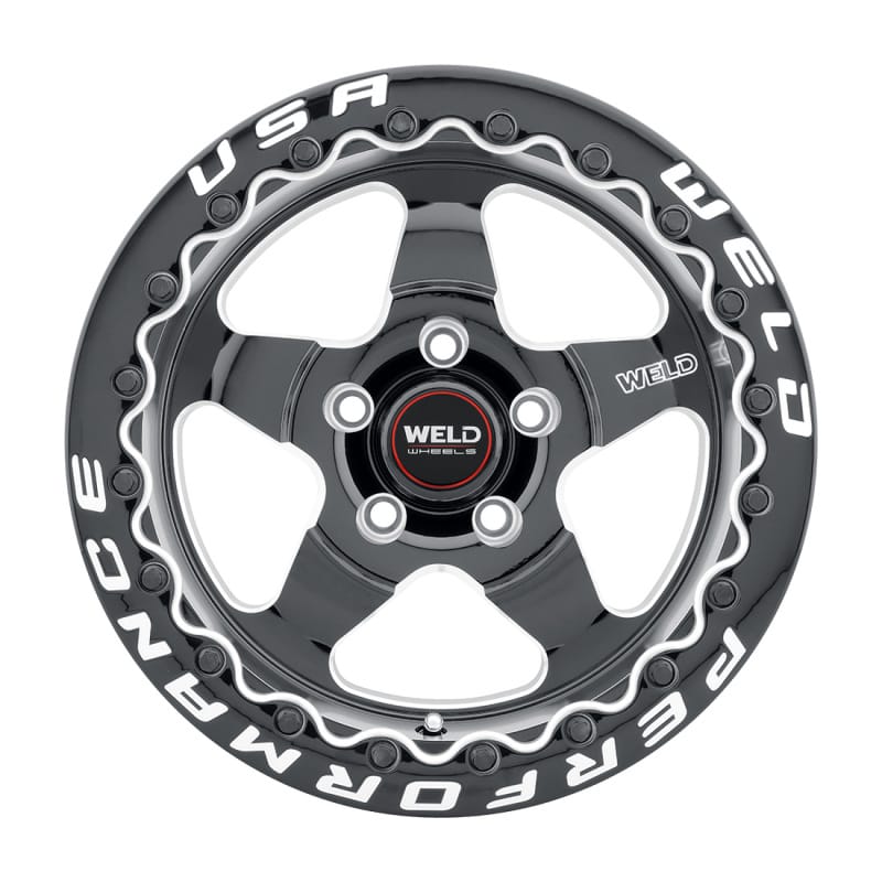 Weld — Weld S904 15x10 Ventura Beadlock 5x114.3 ET51 BS7.50 Gloss BLK MIL DIA 78.1