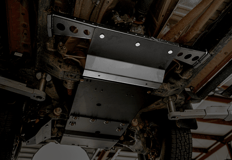Cali Raised LED — Cali Raised 16-23 Toyota Tacoma Transfer Case Skid Plate /Yes Manual Transmission/Aluminum/PwdrCoat