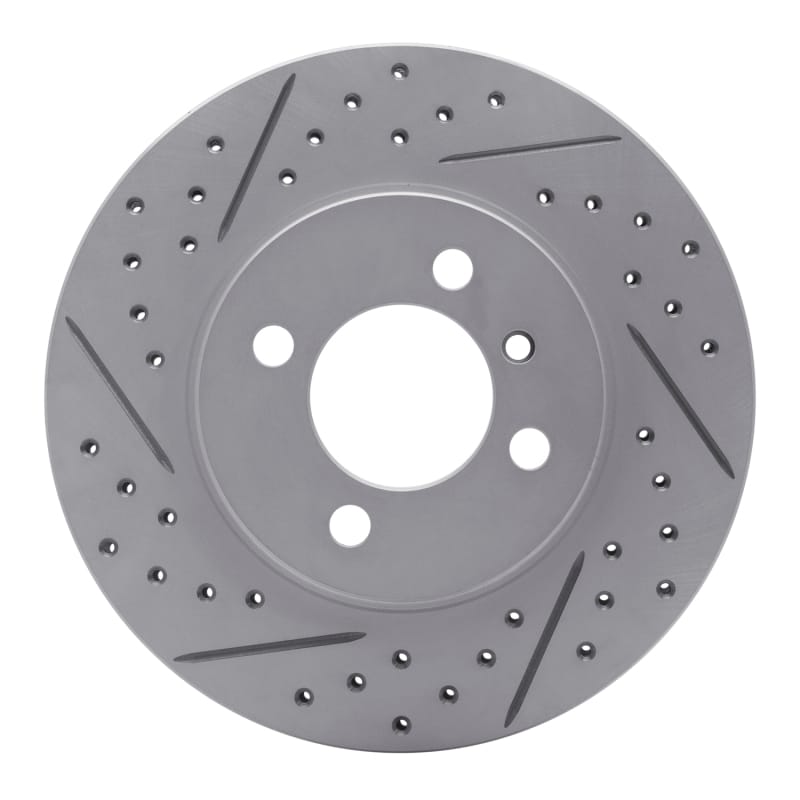 R1 Concepts — R1 84-91 BMW 325 Front Left Drilled & Slotted Geo-Carbon Rotor