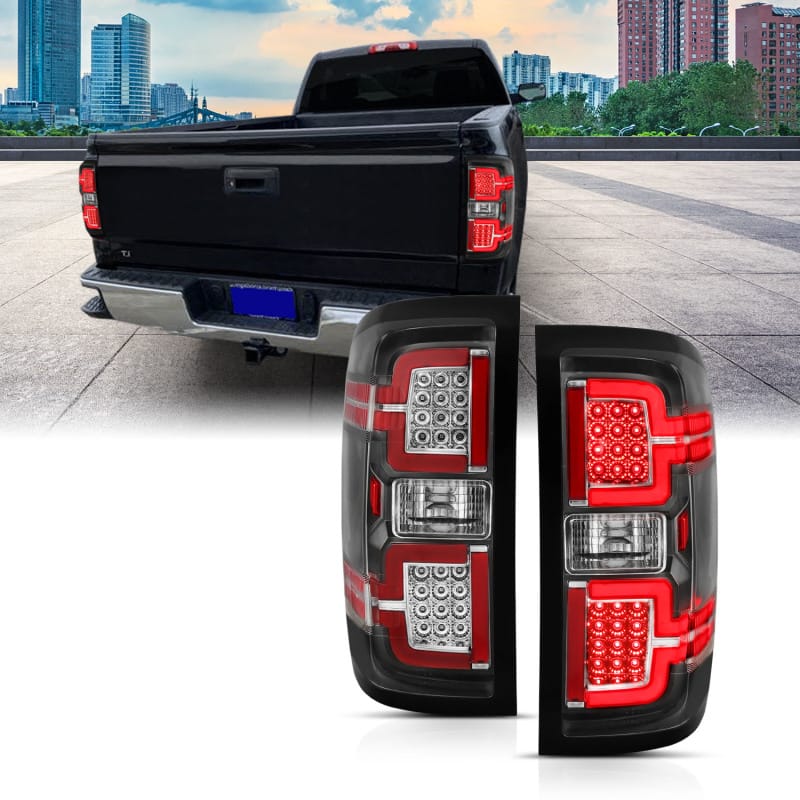 ANZO — ANZO 2014-2018 Chevy Silverado 1500 LED Taillights Black
Tail Light Set
LED Taillights
