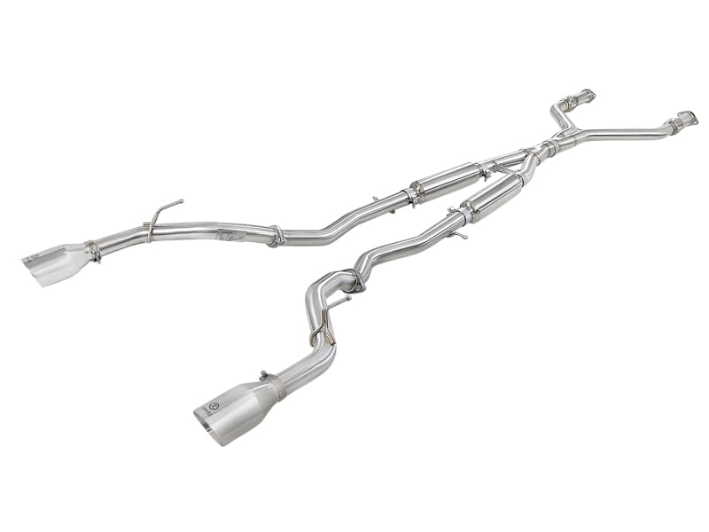 aFe — aFe POWER Takeda 2.5in 304 SS CB Exhaust w/ Polished Tips 17-19 Infiniti Q60 V6-3.0L (tt)
Cat-Back Exhaust