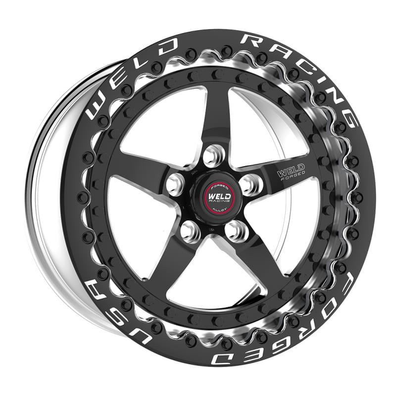 Weld — Weld Weldstar RT 17x11 / 5x4.75mm BP / 7.7in. BS Black Wheel - Black Single Beadlock