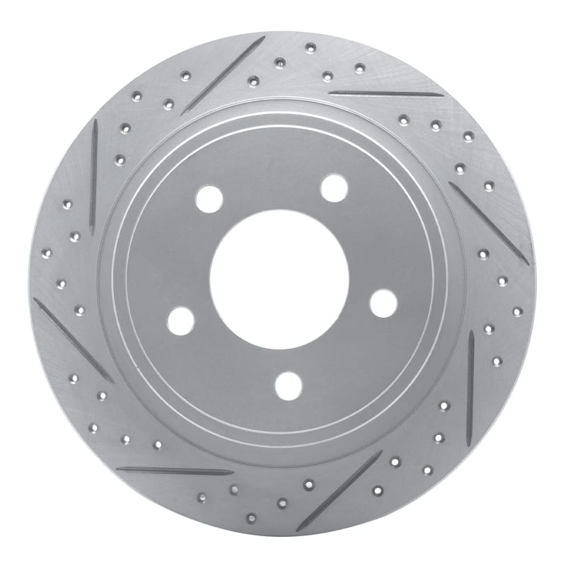 R1 Concepts — R1 04-08 Chrysler Pacifica Rear Left Drilled & Slotted Geo-Carbon Rotor