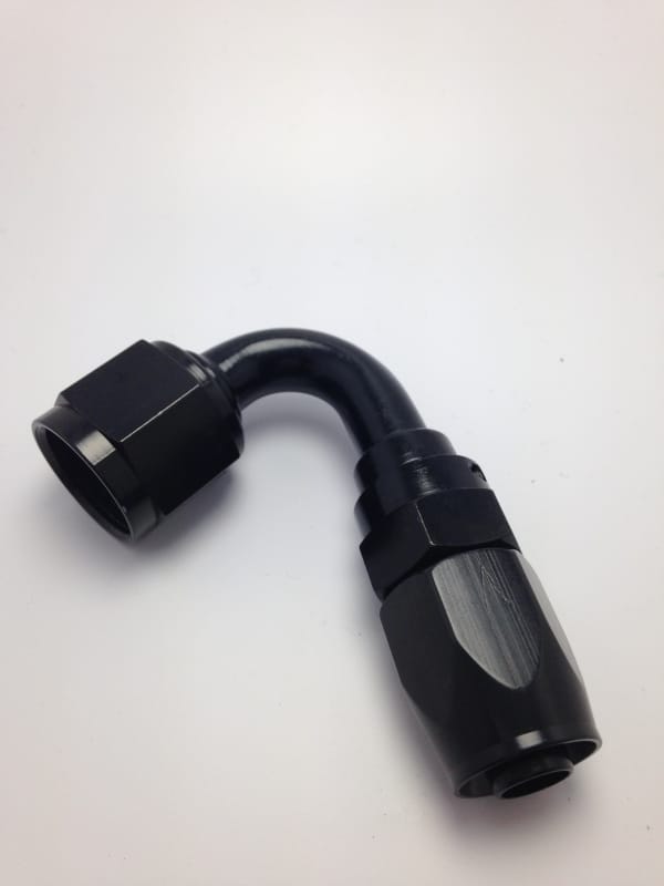 Fragola — Fragola -8AN Fem x -6AN Hose 120 Degree Reducing Hose End - Black