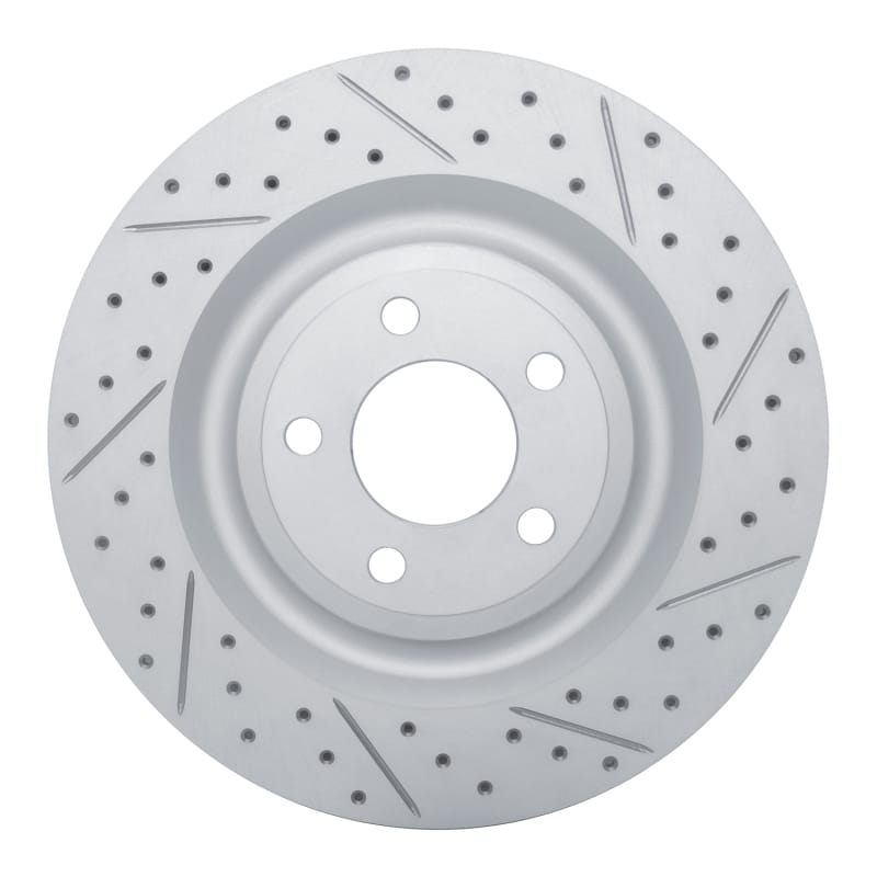 R1 Concepts — R1 20-26 Ford Police Interceptor Utility Rear Right Drilled & Slotted Geo-Carbon Rotor