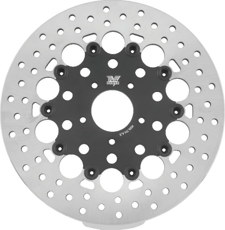 TwinPower — Floating Rotor Hole Black, Front, 11.8 in.
