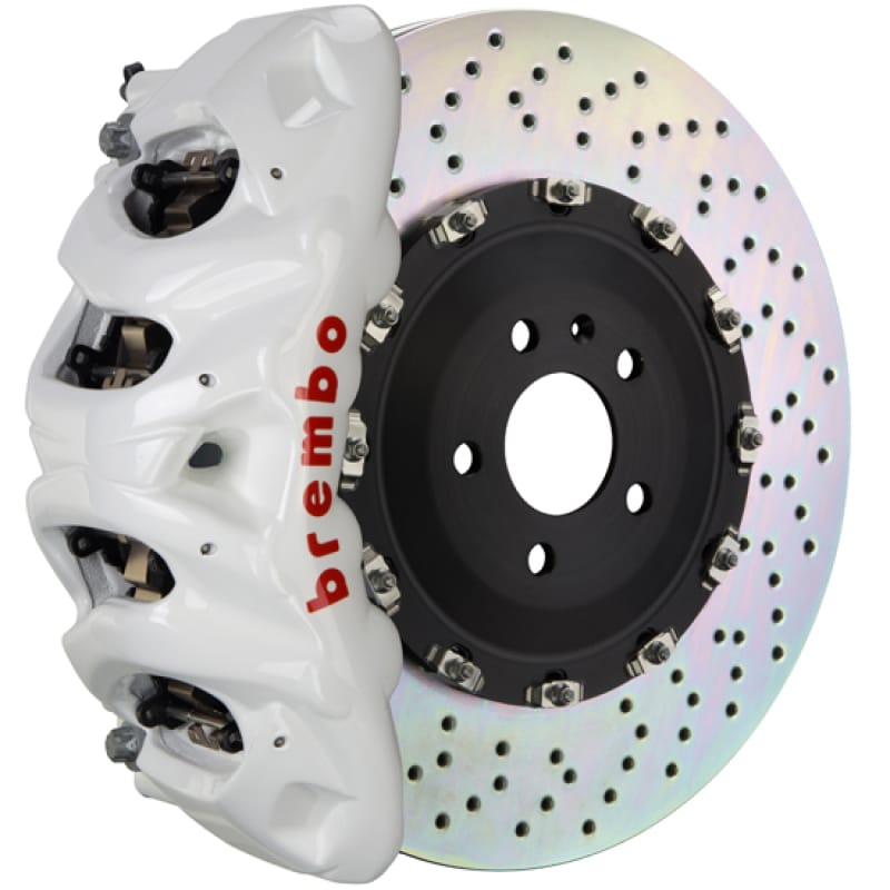 Brembo — Brembo 19-22 A-Class (Excl AMG) Fr GT BBK 6Pis Cast 365x34 2pc Rotor Drilled-White