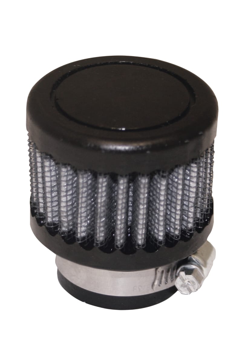 Moroso — Moroso Filtered Valve Cover Breather - Clamp-On - 1in ID - Black Finish