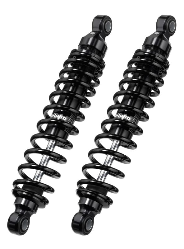 Bitubo Suspension — Bitubo WMB0 Twinshocks Adjustable: Spring Preload, Length 306mm, Dark Edition