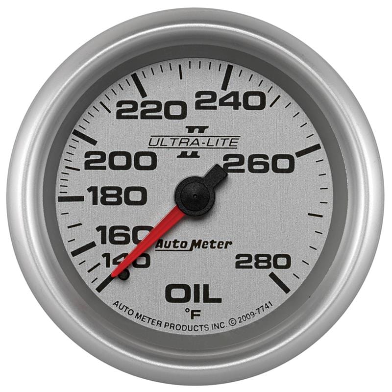 AutoMeter — AutoMeter Gauge Oil Temp 2-5/8in. 140-280 Deg. F Mechanical Ultra-Lite II
2-5/8" OIL TEMP, 140