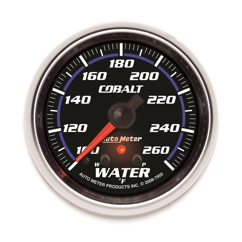 AutoMeter — Autometer Cobalt 66.7mm 100-260 Degree F DSM Water Temperature Gauge
GA 2.6" WTMP STPR CB