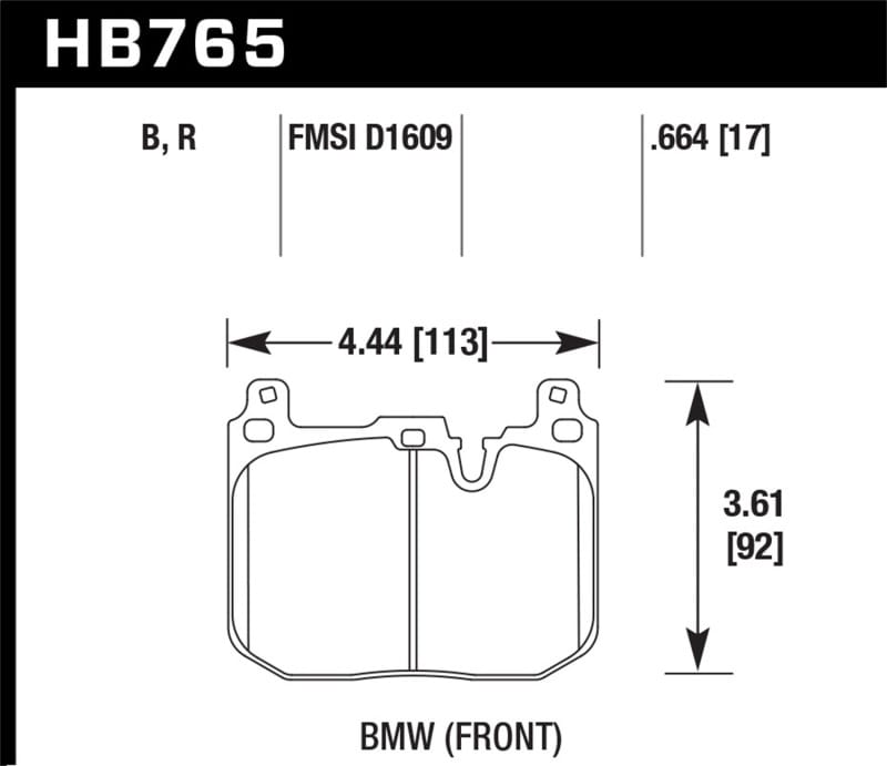 Hawk Performance — Hawk 2014 BMW 228i 2.0L Base M Sport Blue Painted Caliper Front ER-1 Brake Pads
Disc Brake Pad