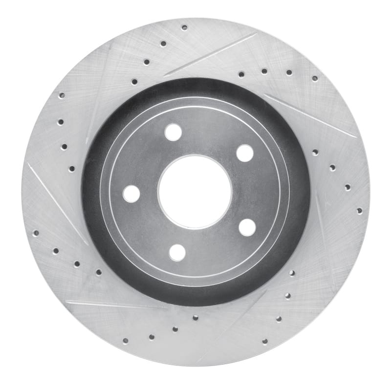 R1 Concepts — R1 06-10 Jeep Grand Cherokee Front Left Drilled & Slotted Silver Brake Rotor
R1 Brake Rotor Drill