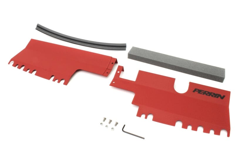 Perrin Performance — PERRIN 15-21 Subaru WRX/STI Radiator Shroud (Without OEM Intake Scoop) - Red