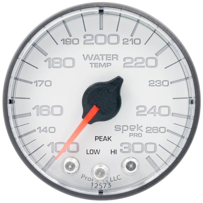 AutoMeter — Autometer Spek-Pro Gauge Water Temp 2 1/16in 300f Stepper Motor W/Peak & Warn Wht/Blk
GA 2" WTEMP WFB SPEK