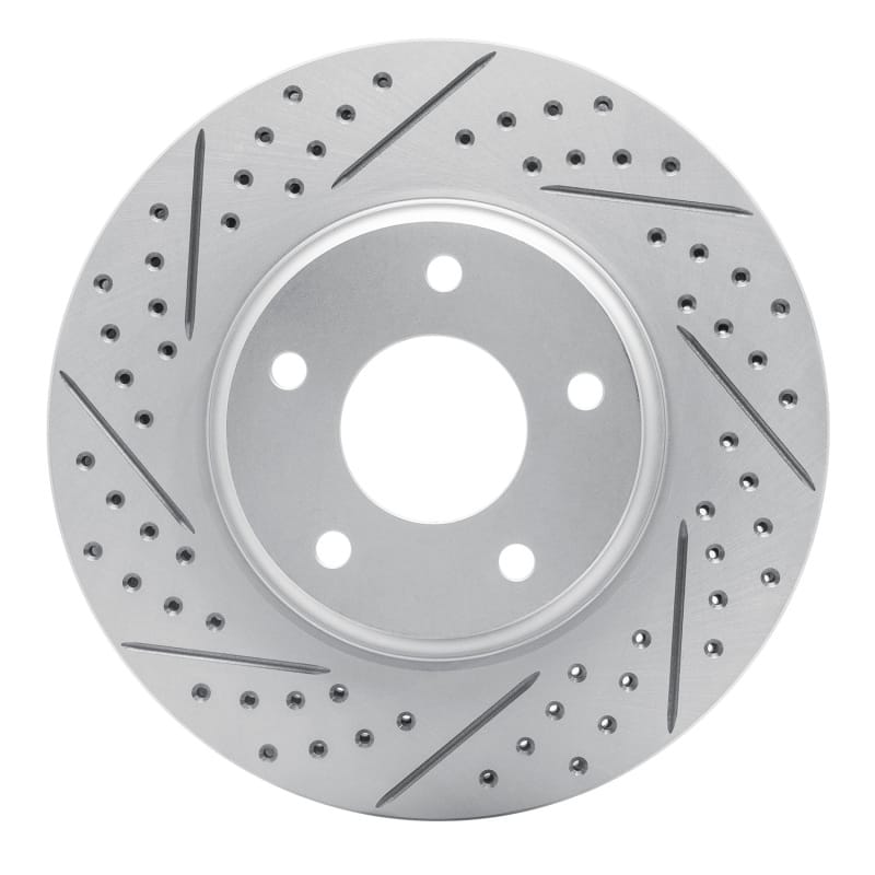 R1 Concepts — R1 02-06 Infiniti I35 Front Left Drilled & Slotted Geo-Carbon Rotor
