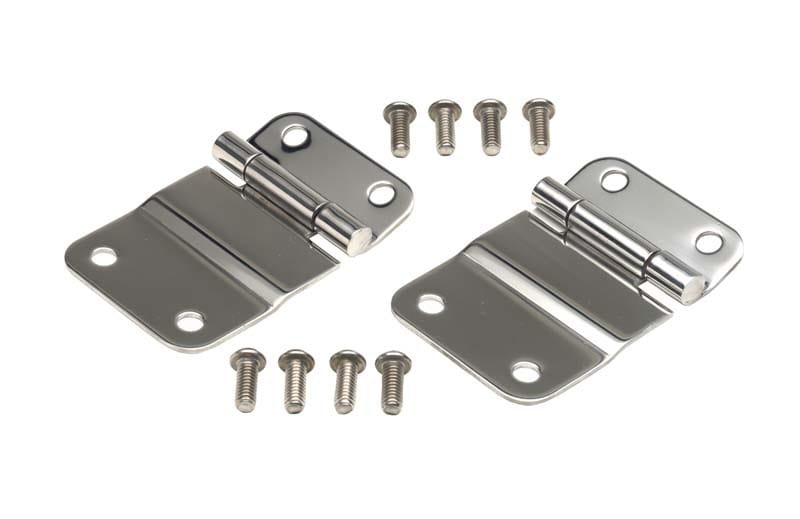 Kentrol — Kentrol 76-86 Jeep CJ7 Tailgate Hinge Pair - Polished Silver