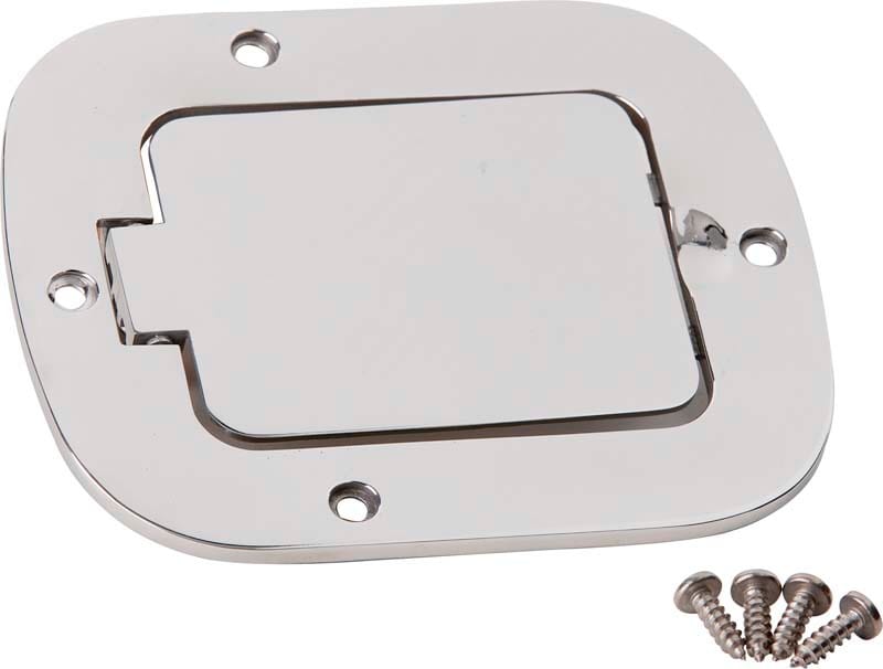 Kentrol — Kentrol 77-95 Jeep CJ/Wrangler YJ Billet Style Gas Hatch - Polished Silver