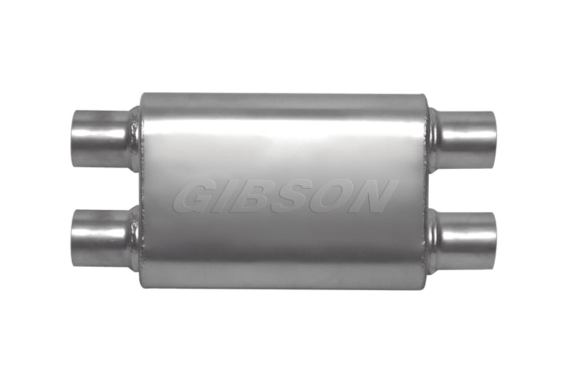 Gibson — Gibson CFT Superflow Dual/Dual Oval Muffler - 4x9x13in/2.25in Inlet/2.25in Outlet - Stainless
Muffler