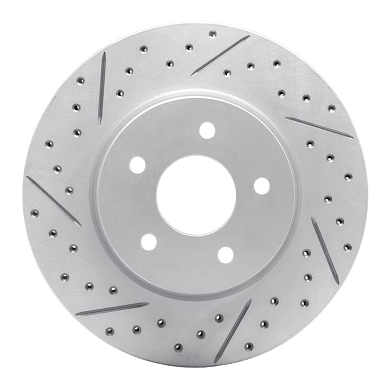 R1 Concepts — R1 19-25 Infiniti Qx50 Rear Left Drilled & Slotted Geo-Carbon Rotor