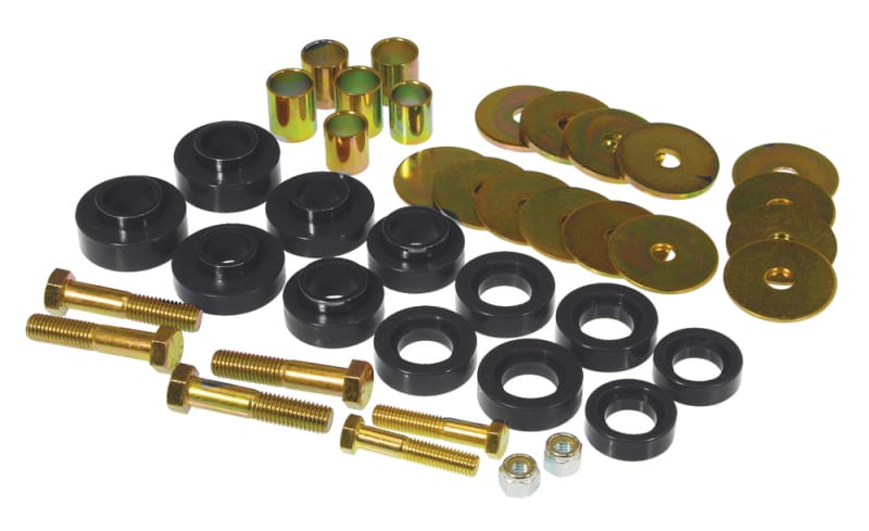 Prothane — Prothane 67-81 Chevy Camaro Body Mount Kit w/ Hardware - Black
BODY/SUB-FRAME MNTS