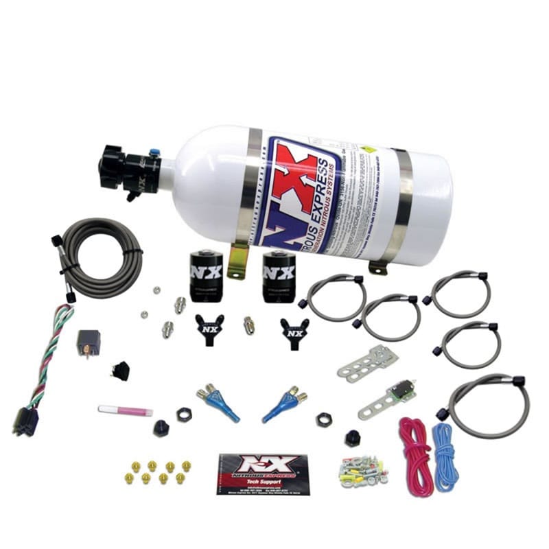 Nitrous Express — Nitrous Express Ford EFI Dual Nozzle Nitrous Kit (100-300HP) w/10lb Bottle
Injection System Kit
N2OSys