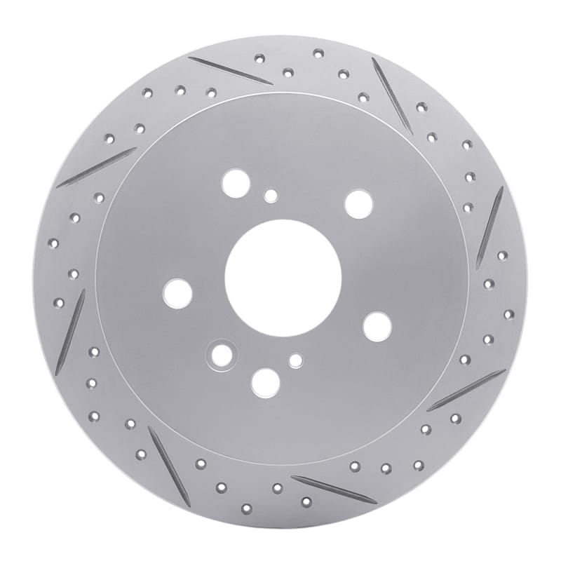 R1 Concepts — R1 04-09 Lexus Rx330 Rear Right Drilled & Slotted Geo-Carbon Rotor