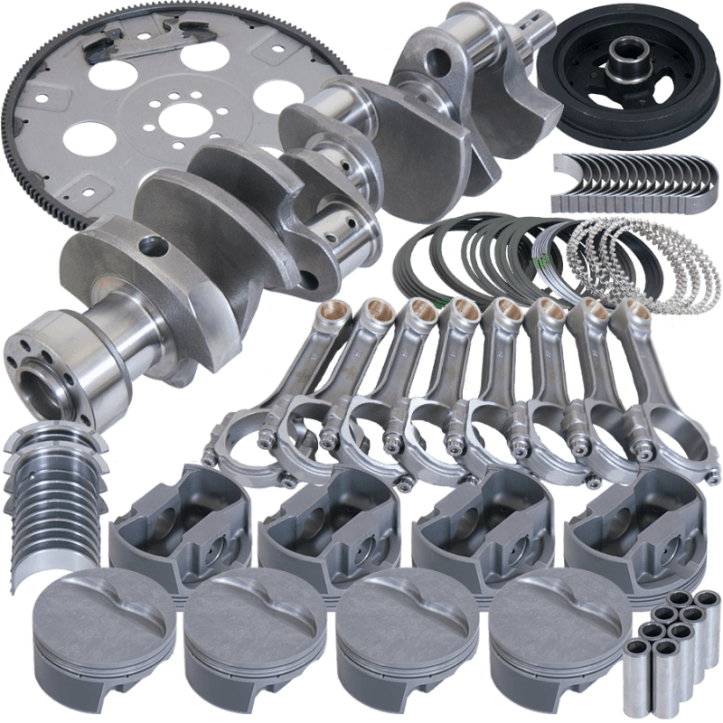 Eagle — Eagle Chevy 350 1Pc 3.750in Crank 6.000in I-Beam Rods 4.030in Pistons 168 Tooth FP Balanced Assembly
Bal Str & Strip Assy