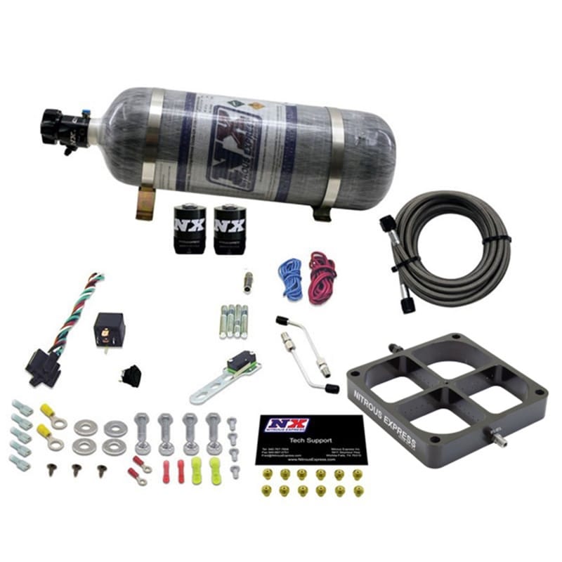 Nitrous Express — Nitrous Express Single Entry Crossbar 8500 Based Throttle Body Nitrous Kit w/12lb Composite Bottle
Injection System Kit
N2OSys