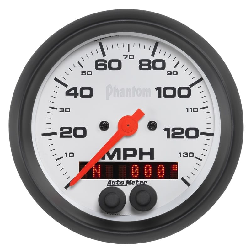 AutoMeter — Autometer Phantom 3-3/8in 140 MPH In-Dash Full Sweep Speedometer w/ GPS Rally Nav Display
3-3/8" SPEEDO, 140 M