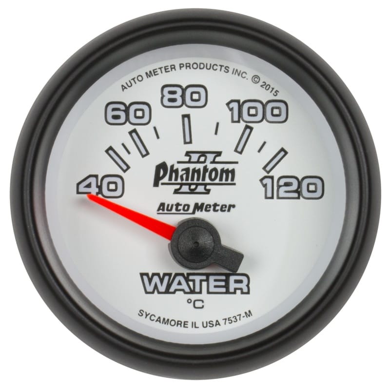 AutoMeter — Autometer Phantom II Gauge Water Temp 2 1/16in 40-120c Electric Phantom II
2-1/16" WATER TEMP,