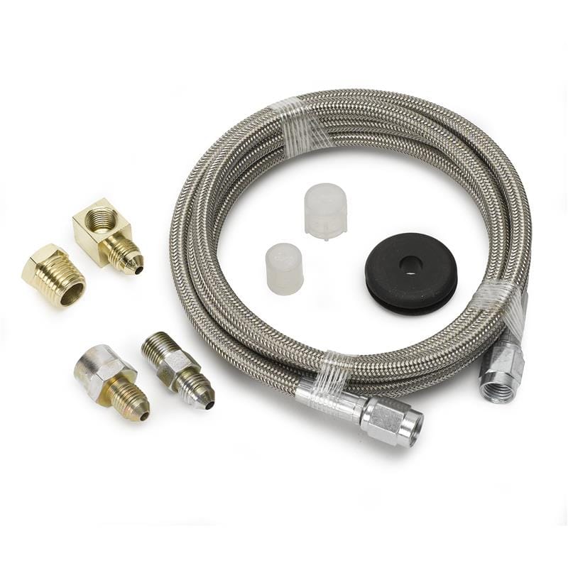 AutoMeter — LINE, BRAIDED STAINLESS STEEL, #3 DIA., 6FT. LENGTH, -3AN AND 1/8" NPTF FITTINGS