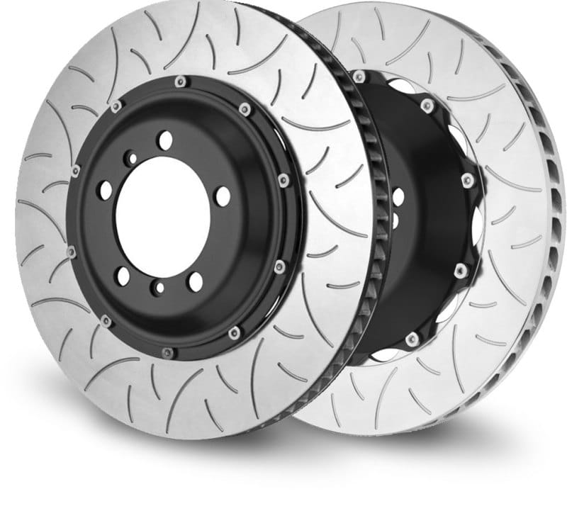 Brembo — Brembo 04-06 CaRearera GT Rear 2-Piece Discs 380x34 2pc Rotor Slotted Type-3