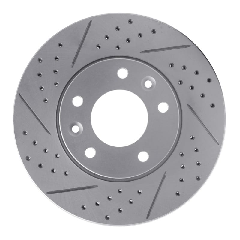 R1 Concepts — R1 03-05 Kia Sedona Front Right Drilled & Slotted Geo-Carbon Rotor