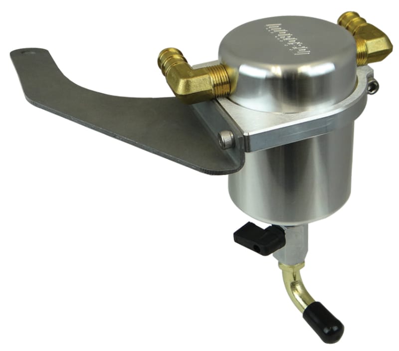 Moroso — Moroso 15-19 Ford Mustang EcoBoost Air/Oil Separator Catch Can - Large Body - Billet Aluminum