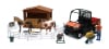 New Ray Toys — New Ray Toys Kubota RTV-X1120D Playset with Figurine, Barn and Horses/ Scale - 1:18