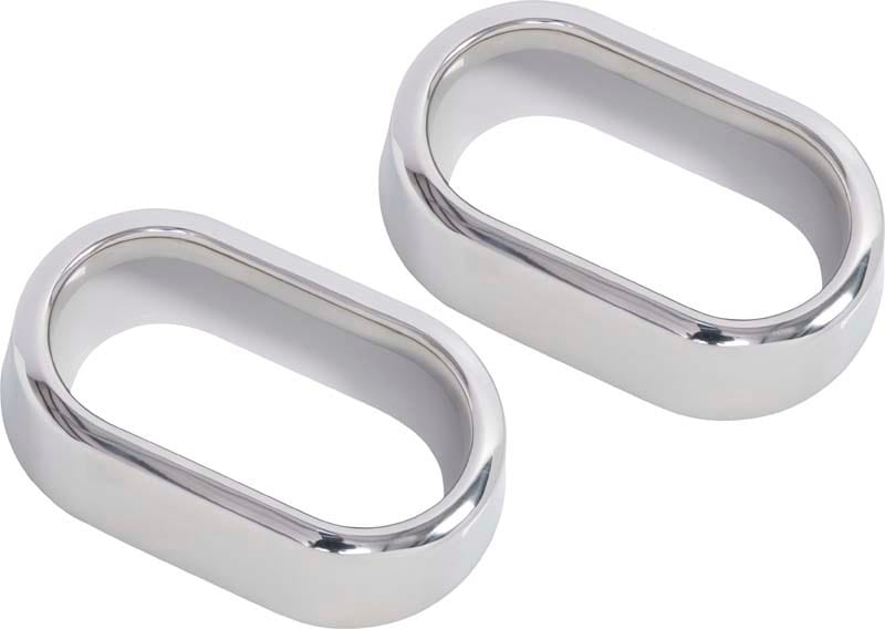 Kentrol — Kentrol 07-10 Jeep Wrangler JK Interior Door H/le Bezels Pair - Polished Silver