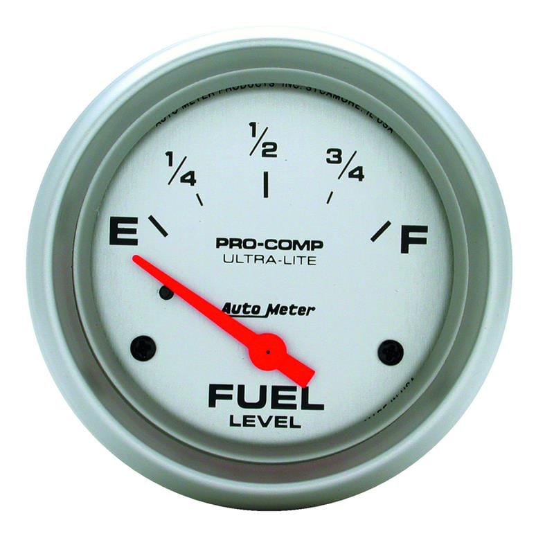 AutoMeter — Autometer Ultra-Lite 52mm Electronic Fuel Level Gauge
2-5/8" FUEL LEVEL, 2