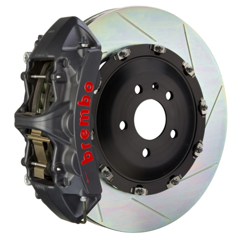 Brembo — Brembo 06-12 S3 (8P) Front GTS BBK 6 Piston Cast 380x34 2pc Rotor Slotted Type-1-Black HA