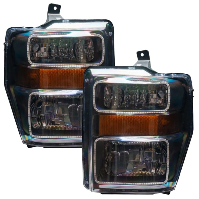 ORACLE Lighting — Oracle 08-10 Ford F250/350 LED HL - Black - ColorSHIFT w/ BC1 Controller