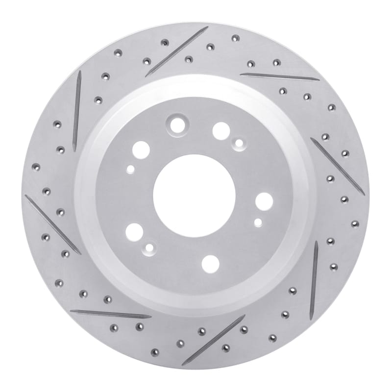 R1 Concepts — R1 05-12 Acura Rl Rear Left Drilled & Slotted Geo-Carbon Rotor
