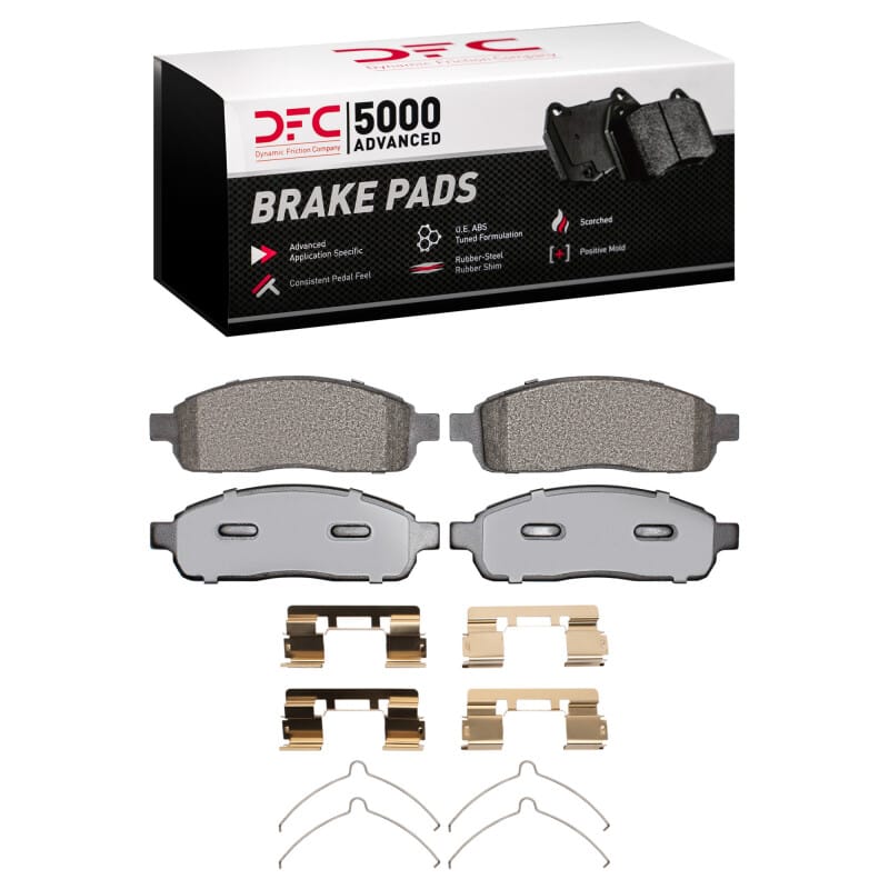 DFC — DFC 04-09 Ford F-150 4WD Front 5000 Advanced Semi Metallic Brake Pads and Hardware Kit
DFC Brake Pad Set