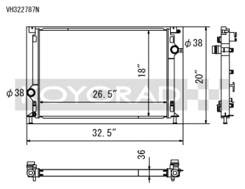 Koyo — Koyo 13-17 Ford Focus ST 2.0L I4 Turbo Racing Radiator
Racing Radiator